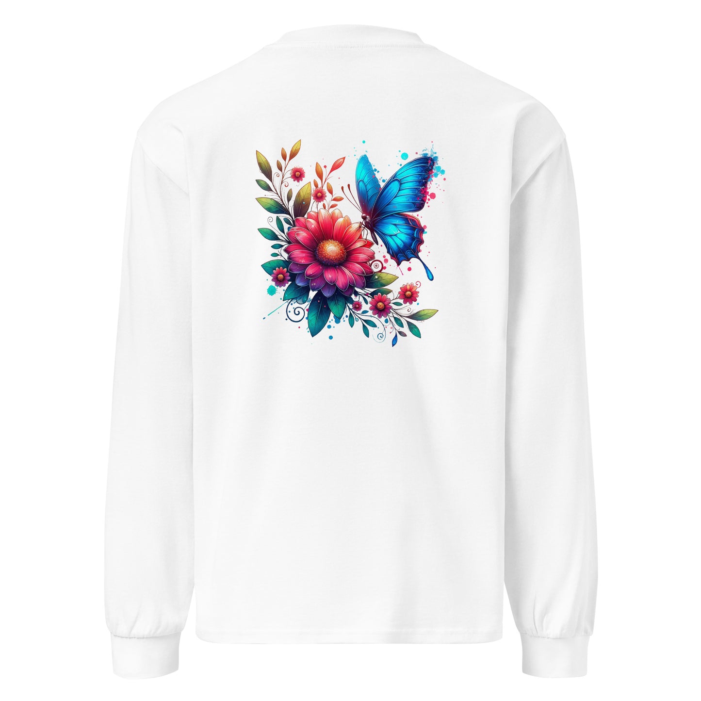 "Flowers" Heavyweight Long Sleeve Shirt - Jay&Lew Clothing